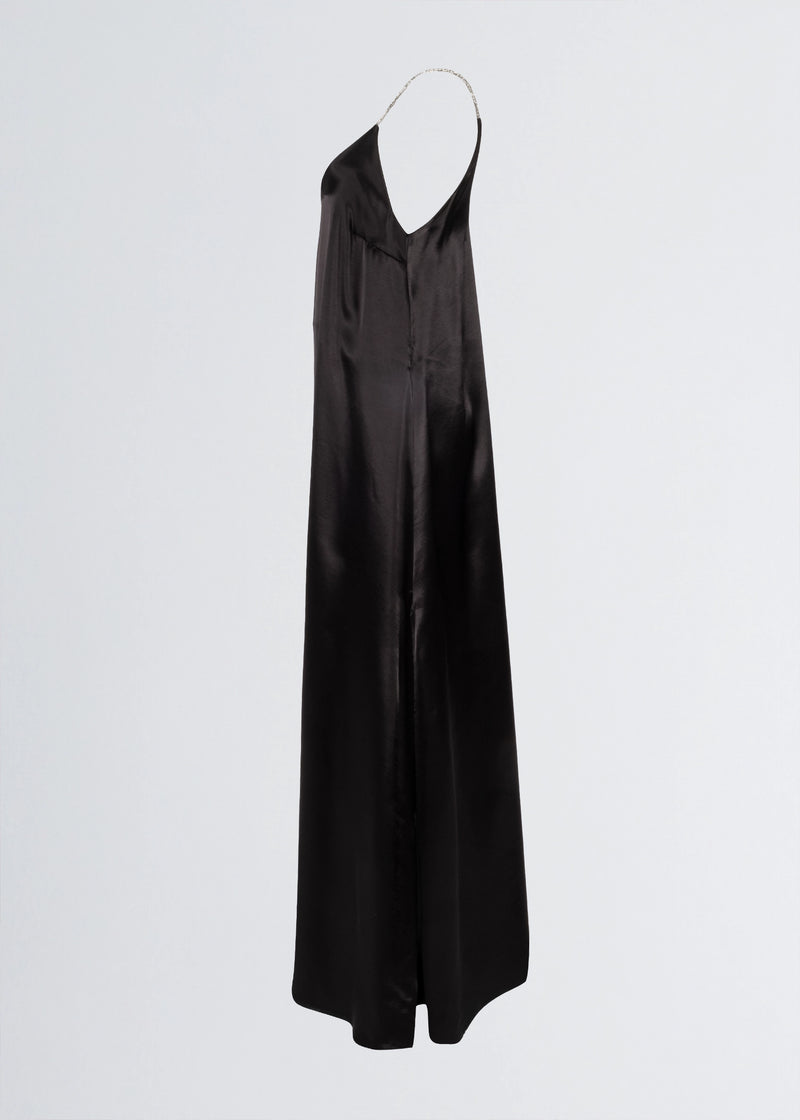 Paola T. Abito lungo in raso di viscosa Moda