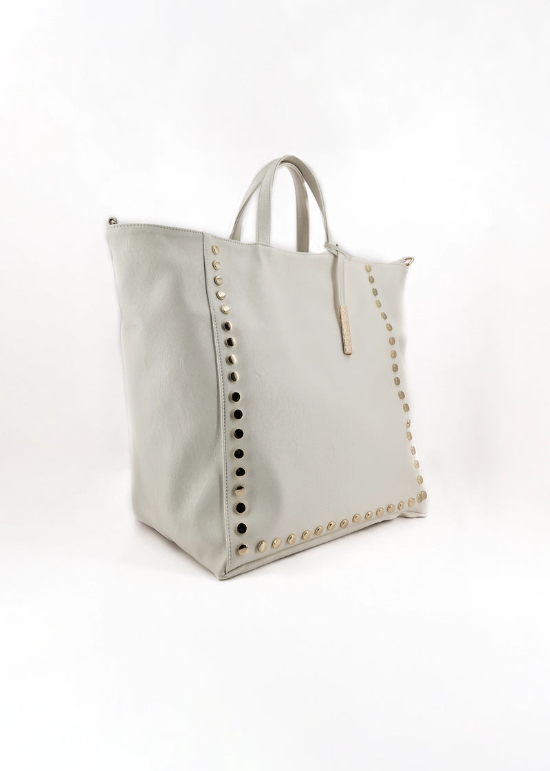 Paola T. Shopper con rivetti e pendente oro Negozio