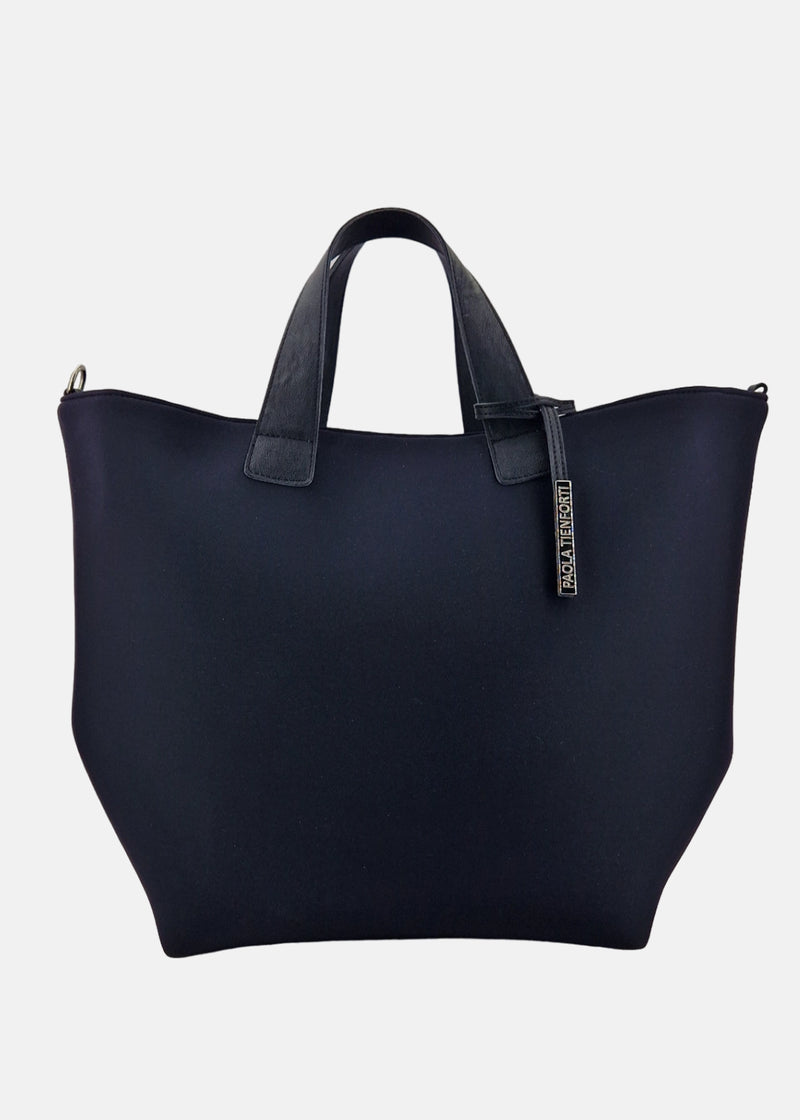 Paola T. Shopper in neoprene con pendente argento 2025