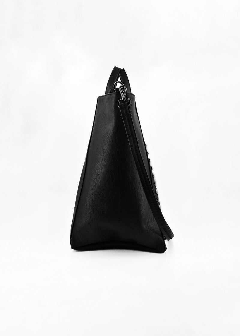Paola T. Shopper con rivetti e pendente argento In Linea