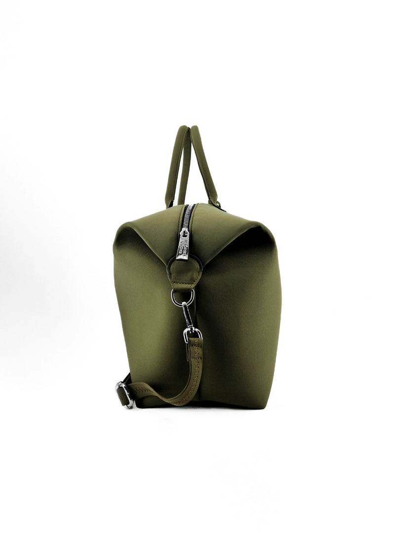 Paola T. Bauletto large in neoprene con dettagli argento Qualità