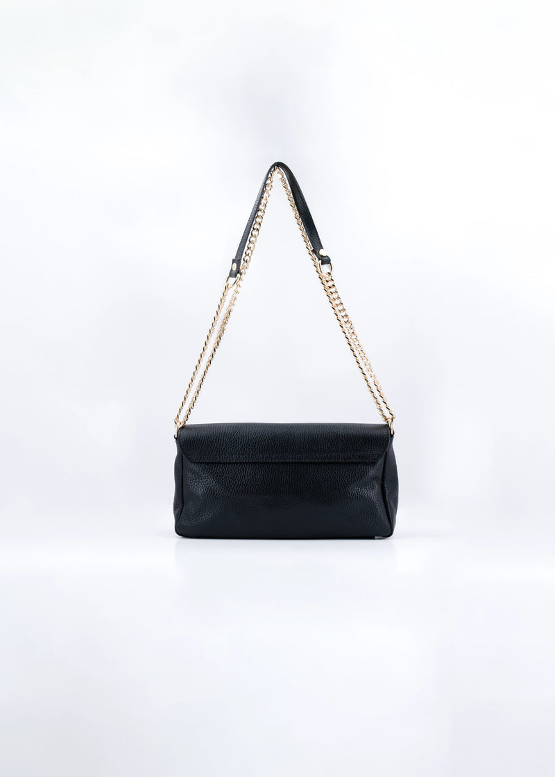 Paola T. Baguette medium in pelle morbida con dettagli oro Spedizione Gratuita