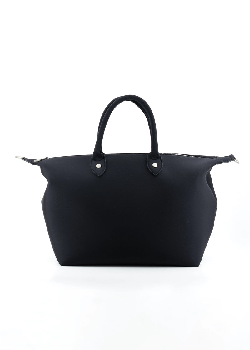 Paola T. Bauletto medium in neoprene con dettagli argento Acquista Ora