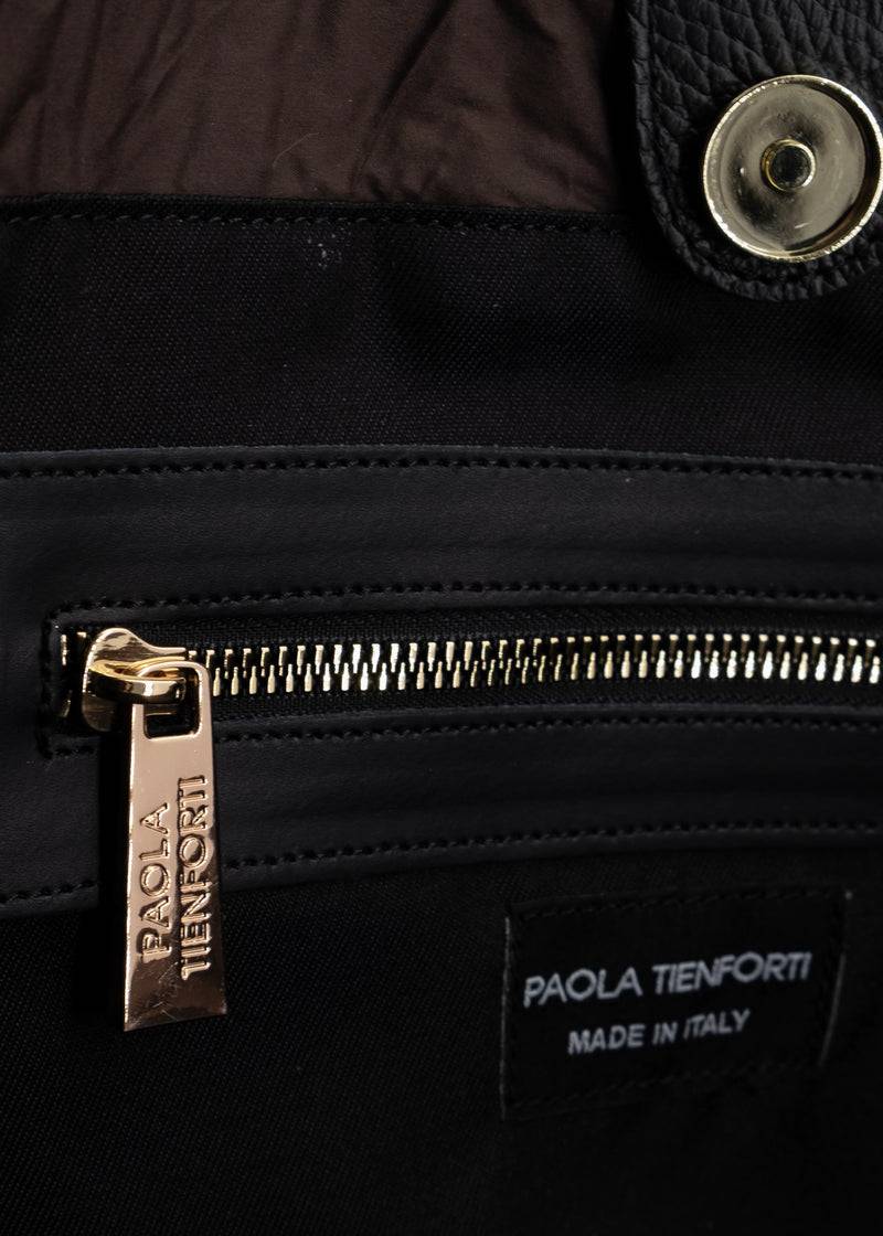Paola T. Shopper in nylon con rivetti oro Promozione Limitata