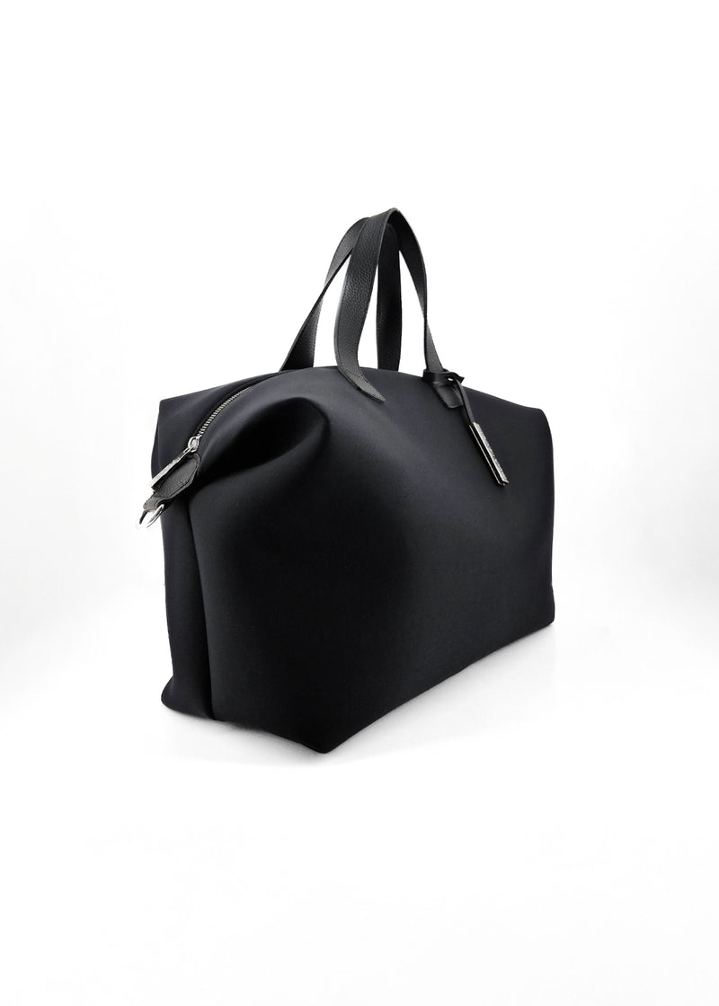 Paola T. Bauletto medium in neoprene con dettagli argento Sottocosto