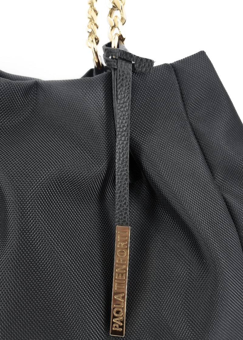 Paola T. Shopper in cordura con dettagli oro Ultimi tre giorni
