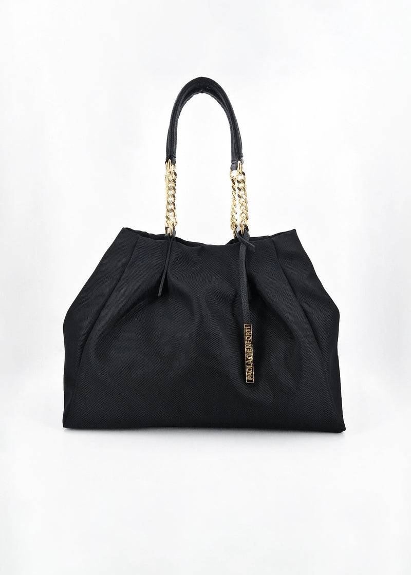 Paola T. Shopper in cordura con dettagli oro Ultimi tre giorni