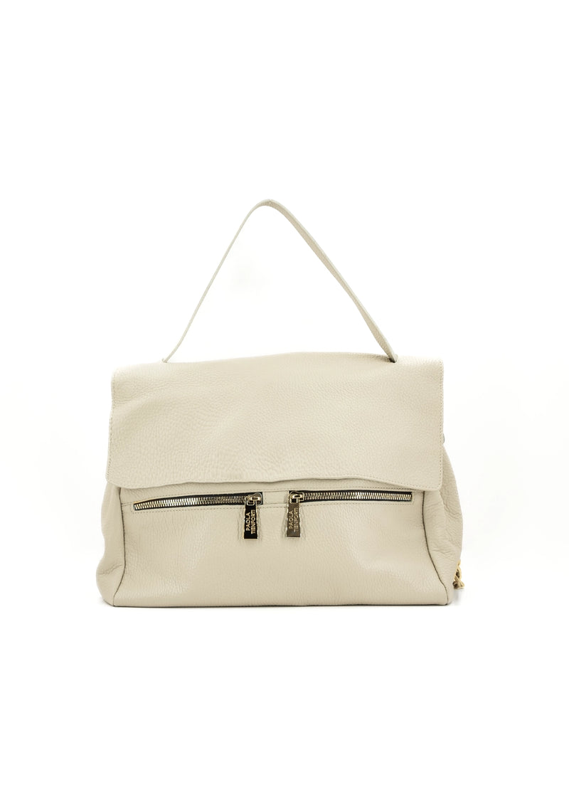 Paola T. Shopper medium in pelle morbida con dettagli oro Offerte
