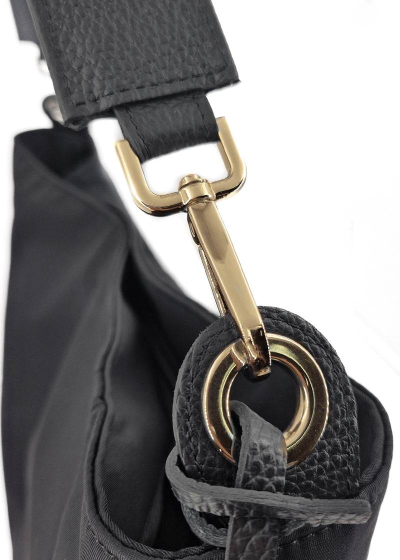 Paola T. Sacca in nylon con dettagli oro Vendita Calda