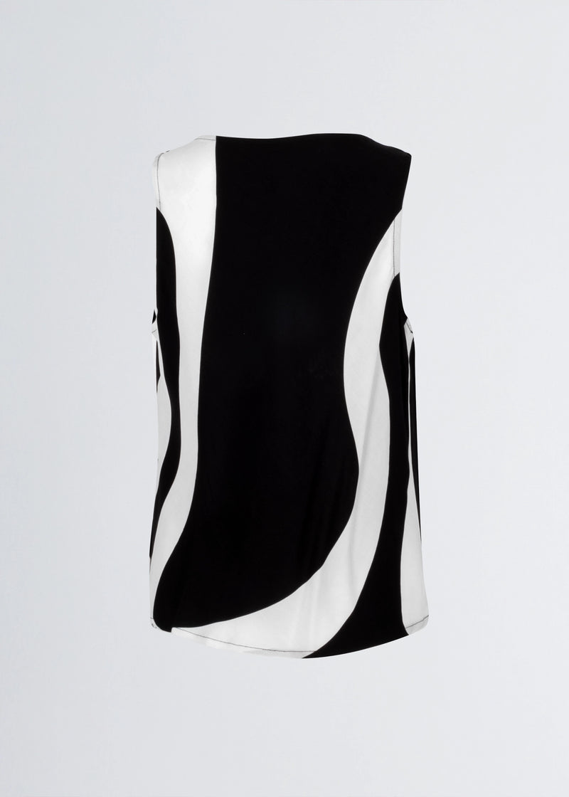 Paola T. Blusa stampa wave Saldi Di Fabbrica