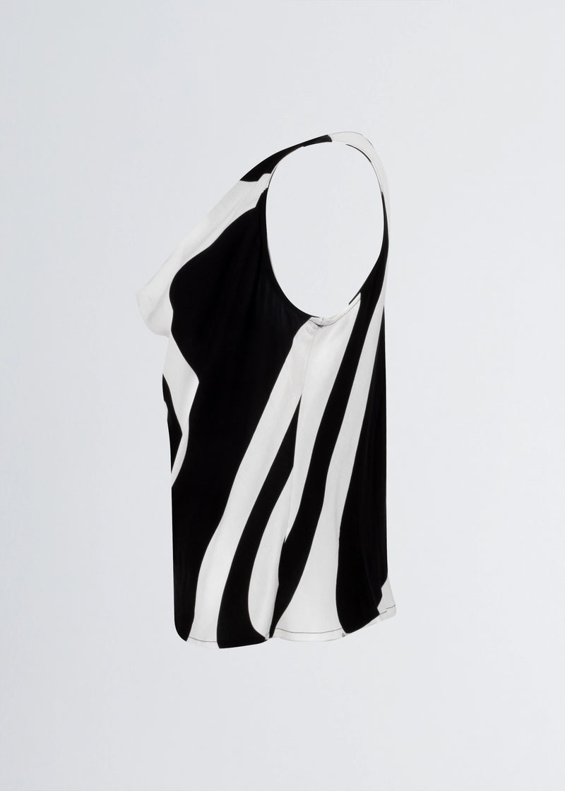 Paola T. Blusa stampa wave Saldi Di Fabbrica