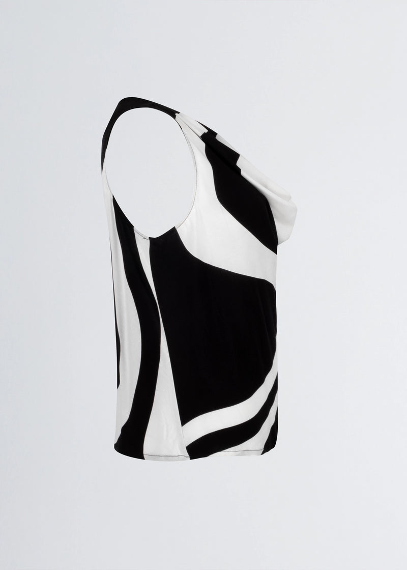 Paola T. Blusa stampa wave Saldi Di Fabbrica