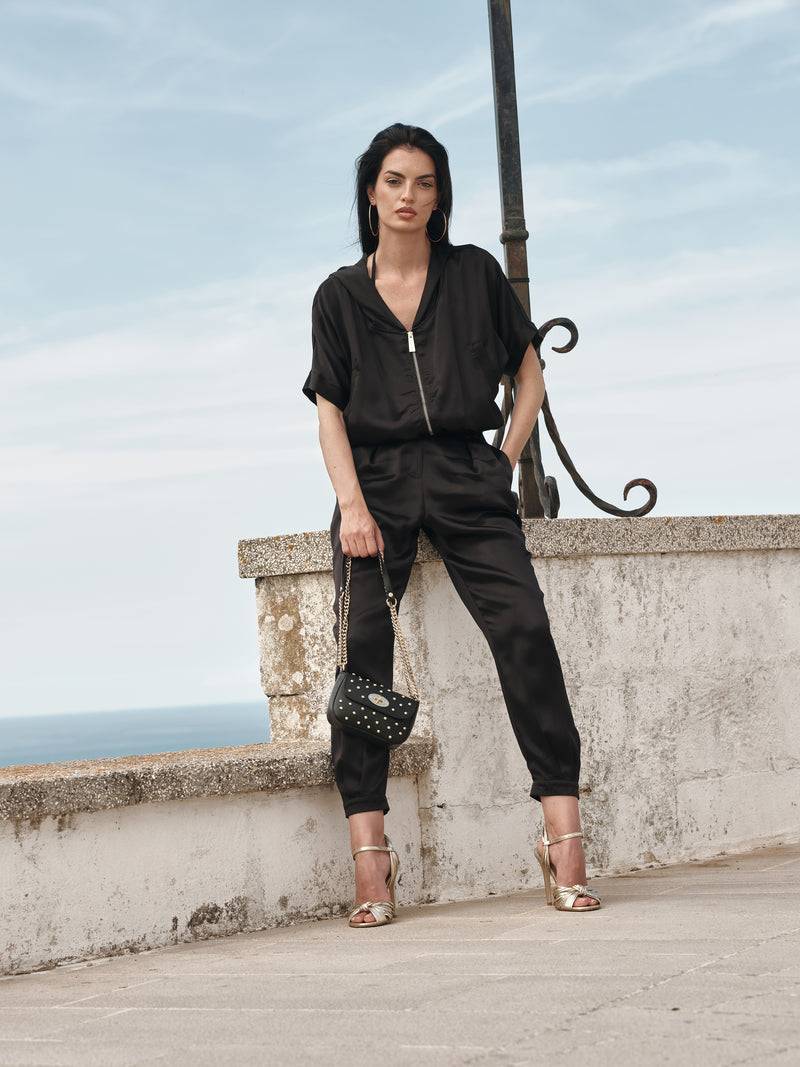 Paola T. Bomber in raso di viscosa Italy