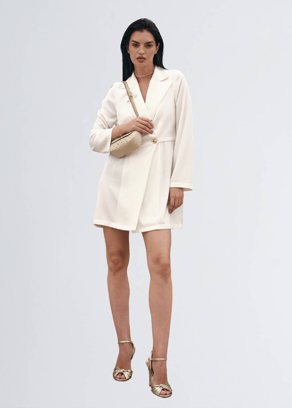 Paola T. Robe-manteau in cady fluid stretch Negozi Online
