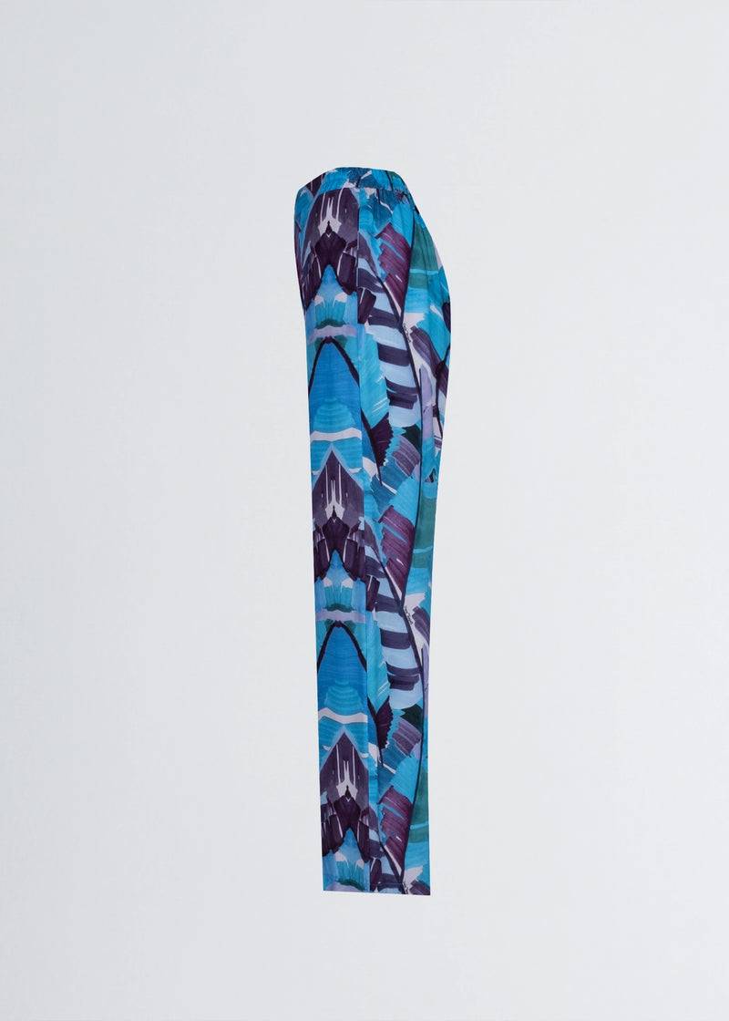 Paola T. Pantalone palazzo in viscosa stampa palm Presa