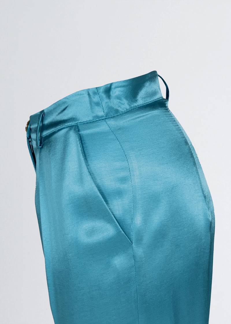 Paola T. Pantalone jogger in raso di viscosa In Vendita