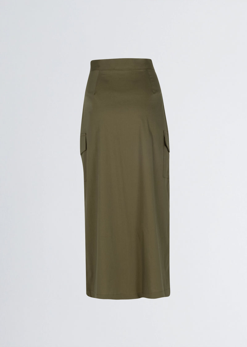 Paola T. Gonna in cotone stretch con tasconi Sottocosto