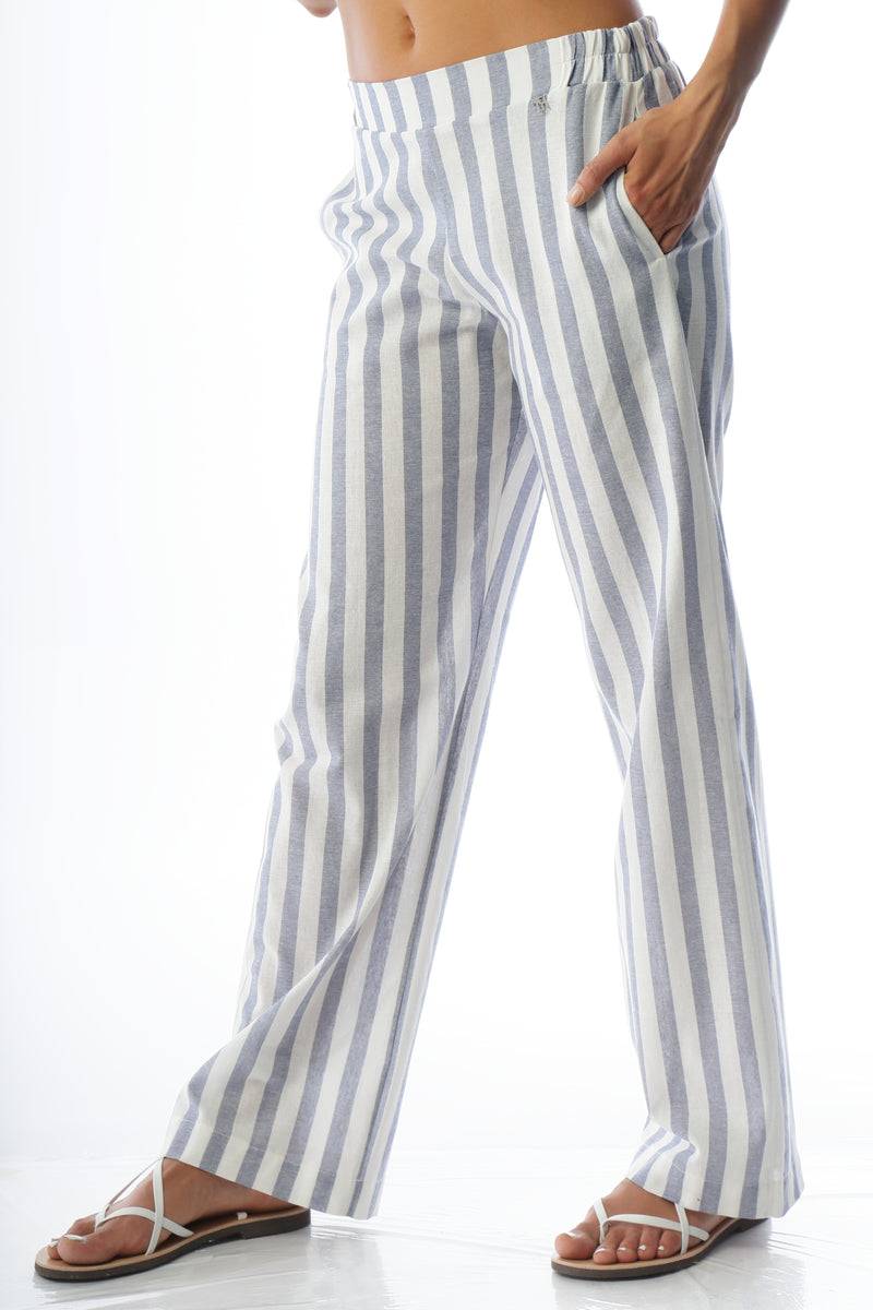 Paola T. Pantalone palazzo in puro cotone Offerta natalizia