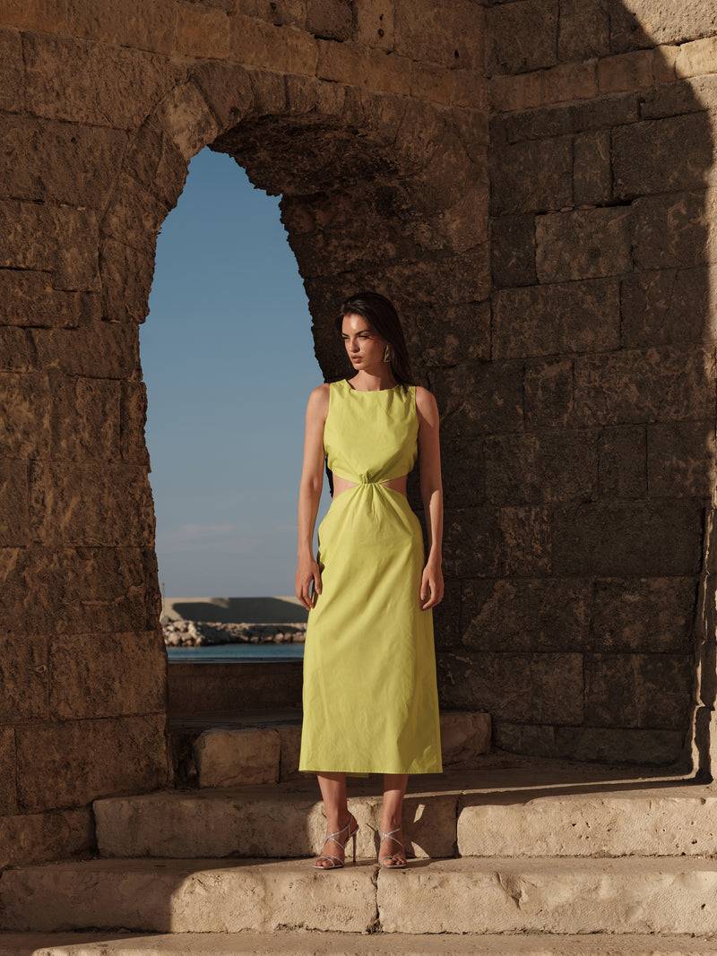 Paola T. Abito CUT-OUT in cotone stretch Saldi