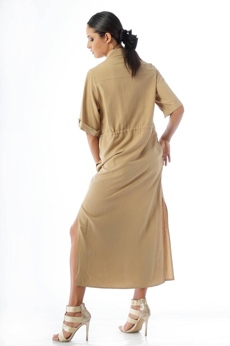 Paola T. Abito chemisier con coulisse Pezzi Unici