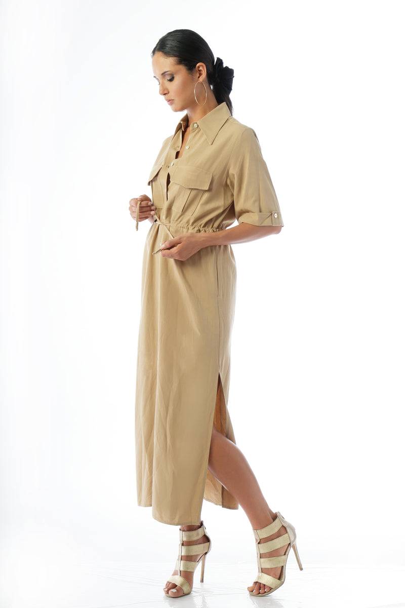 Paola T. Abito chemisier con coulisse Pezzi Unici