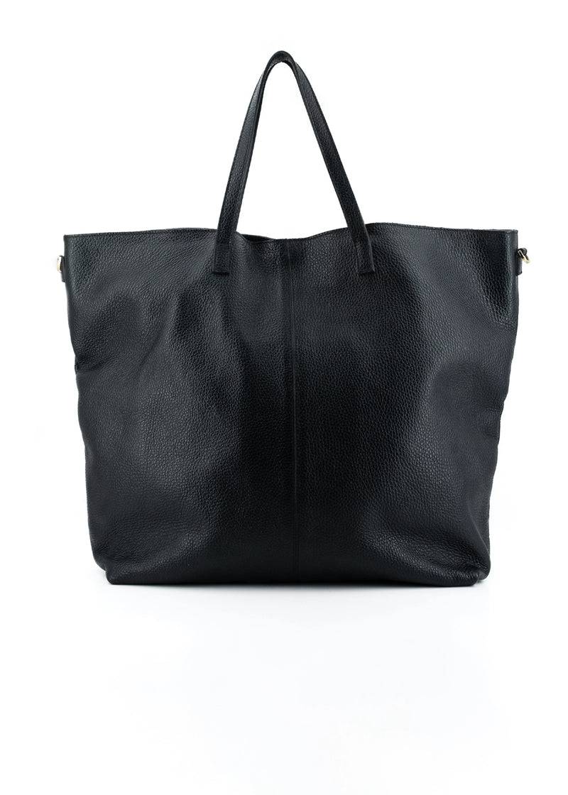 Paola T. Shopper large in pelle morbida con dettagli argento Shopping Online