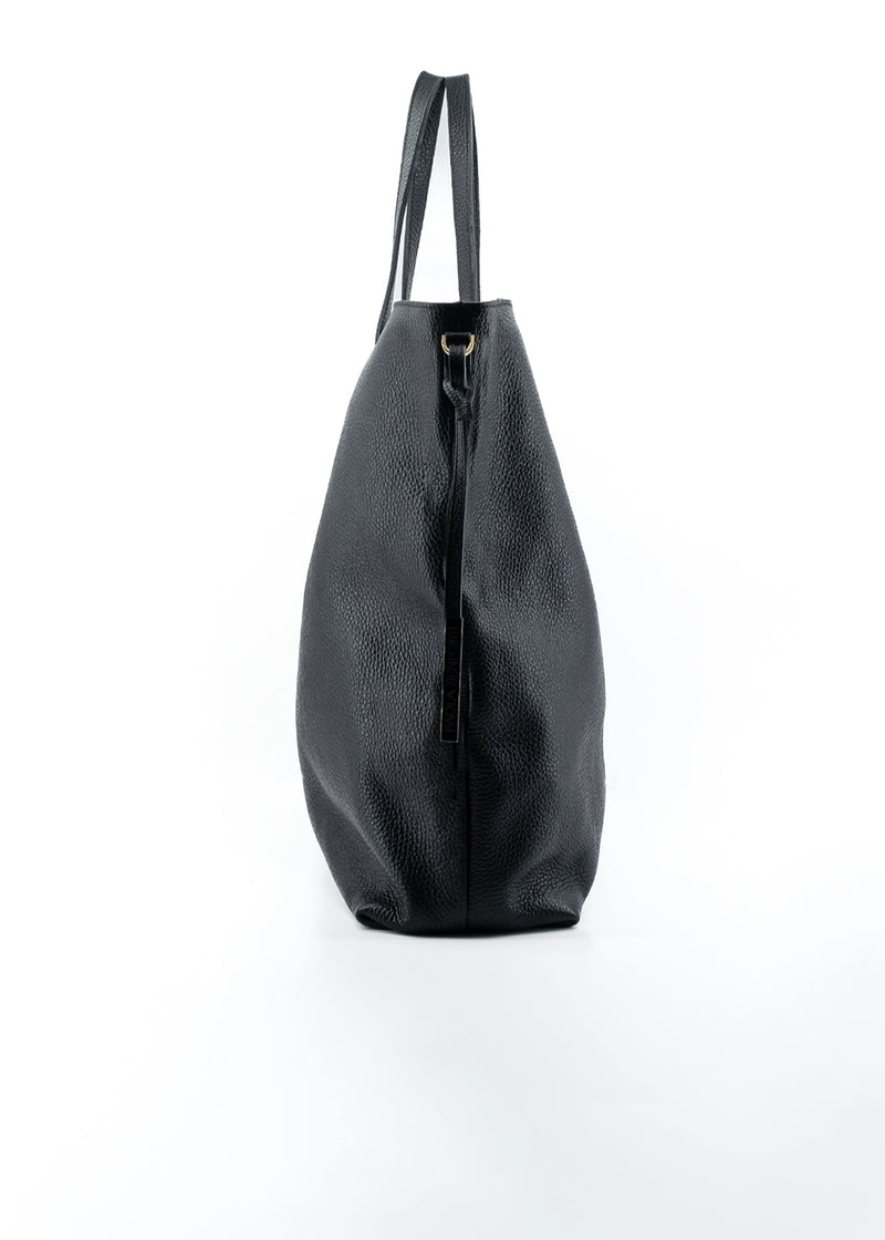 Paola T. Shopper large in pelle morbida con dettagli argento Shopping Online