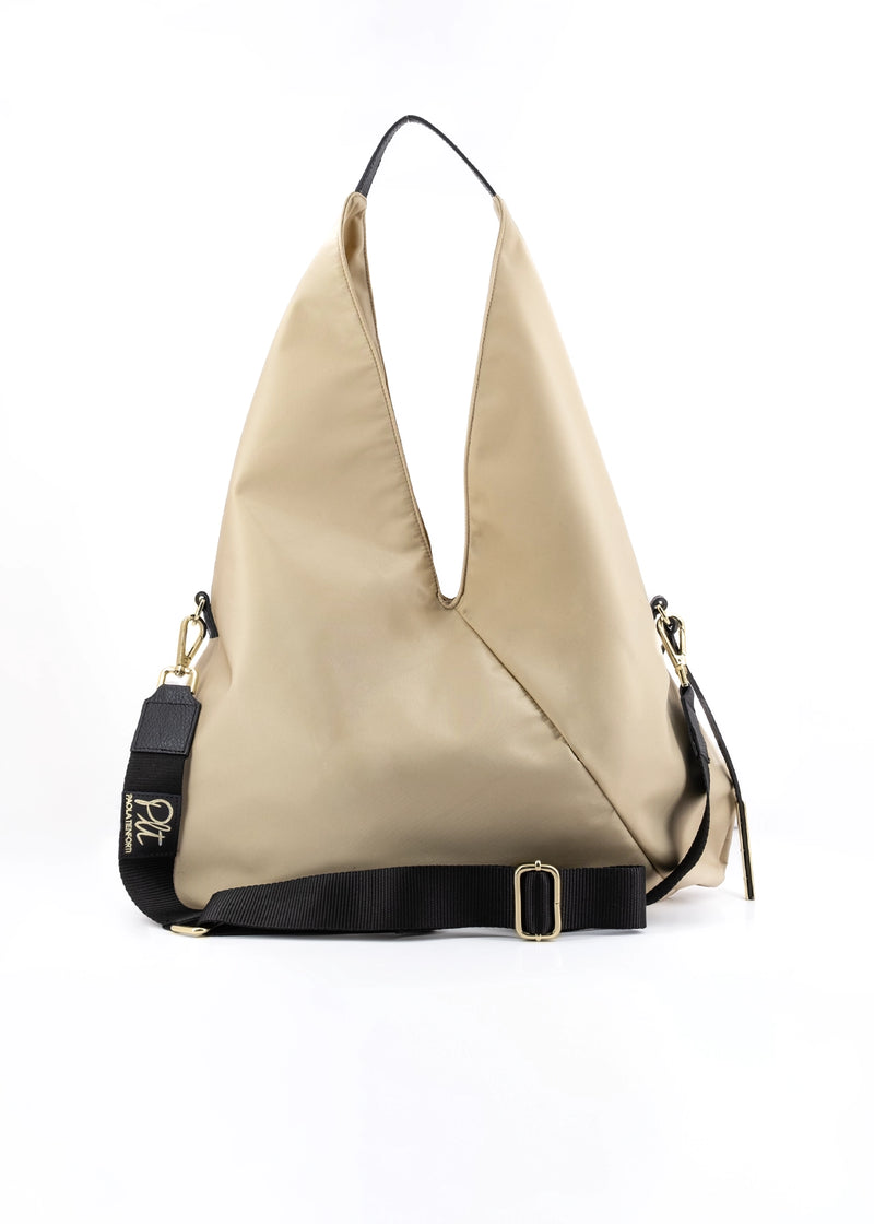 Paola T. Sacca hobo in nylon con dettagli oro Online