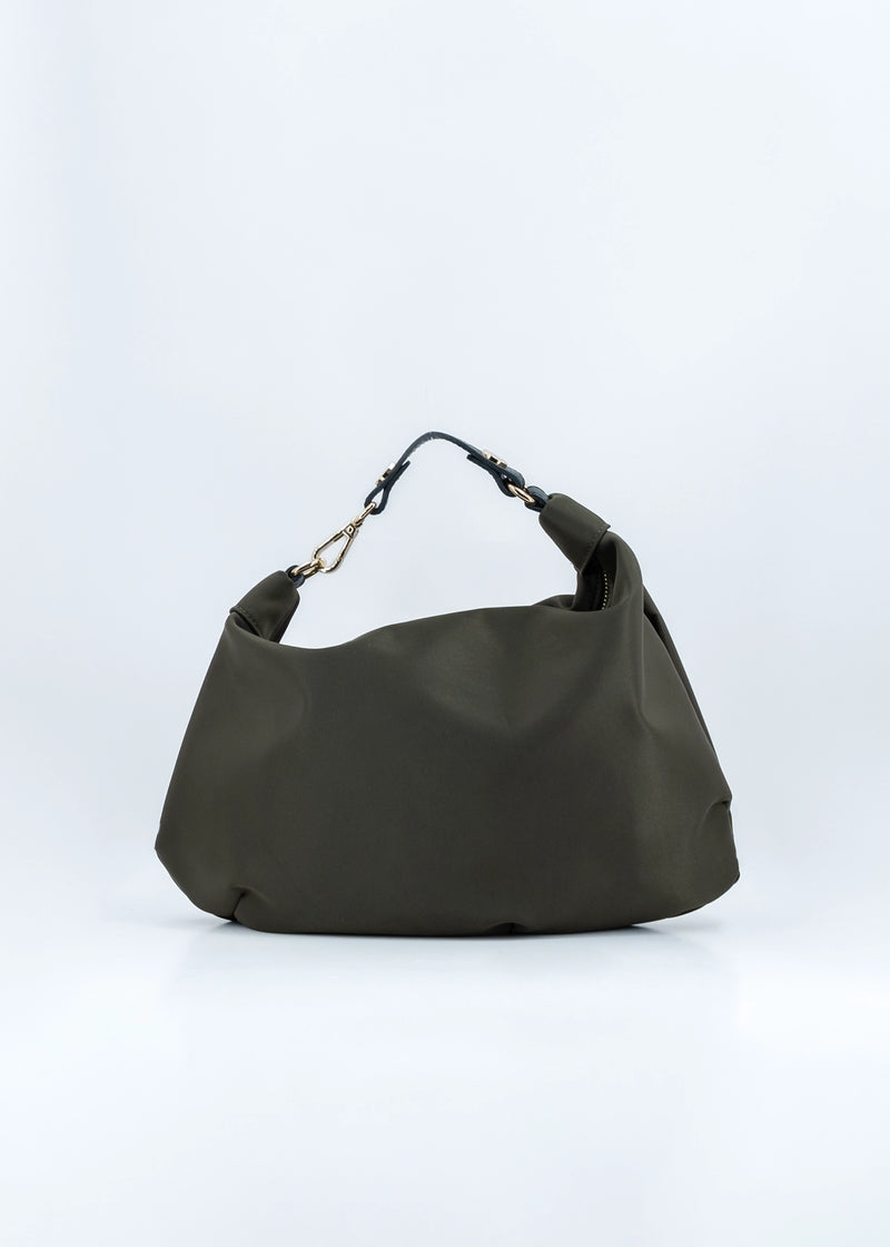 Paola T. Borsa a sacca in nylon con dettagli oro Outlet