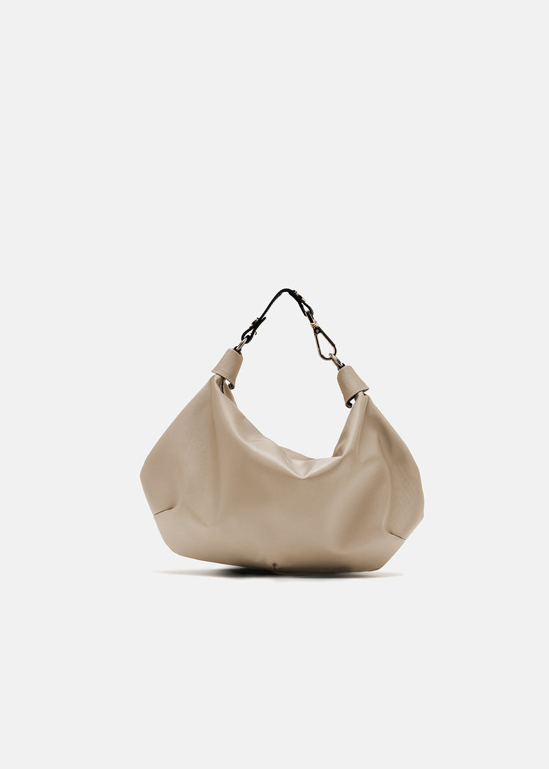 Paola T. Borsa a sacca in nylon con dettagli oro In Vendita