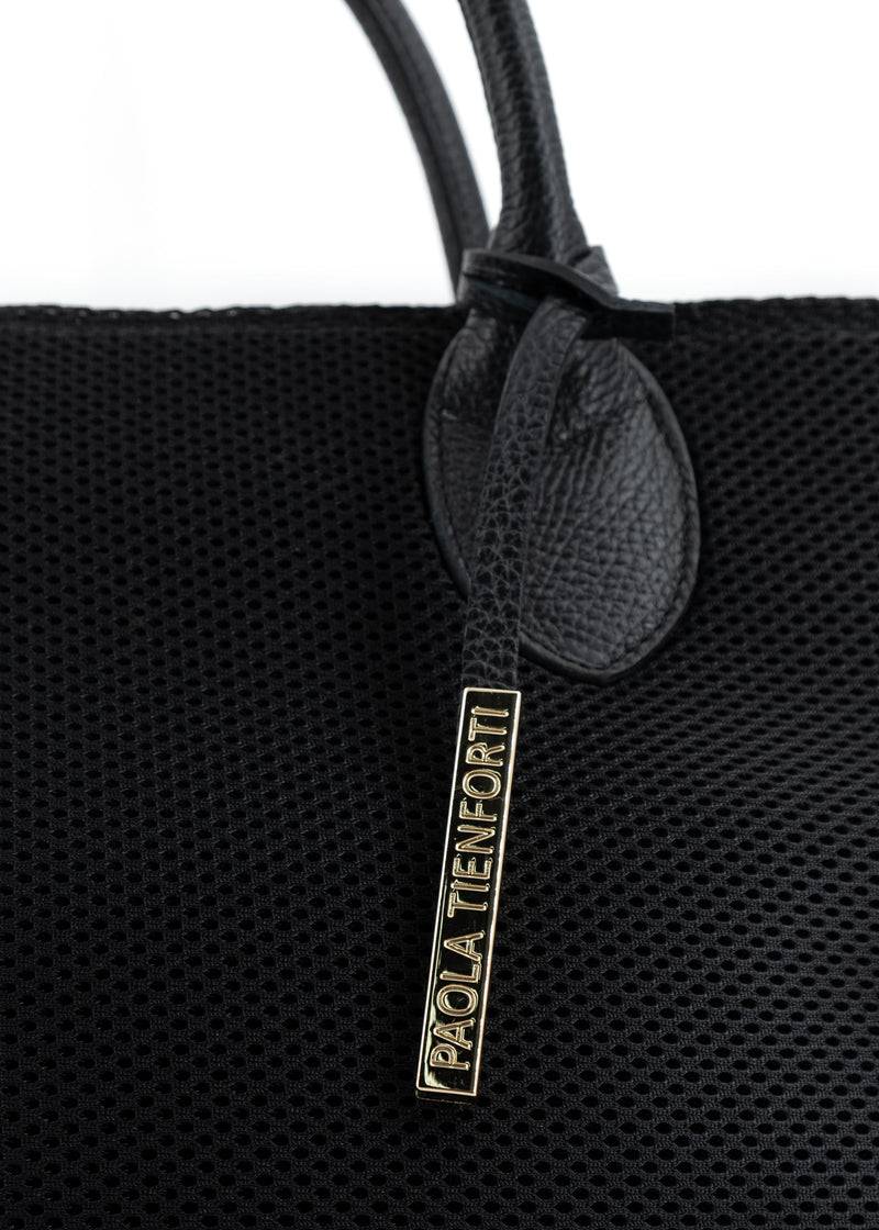 Paola T. Shopper in traforato con pendente argento Nuova