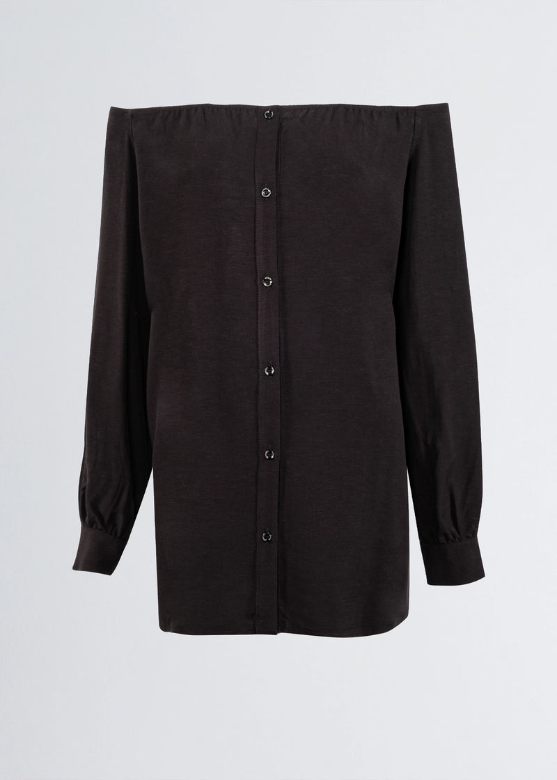 Paola T. Camicia in lino e viscosa Saldi