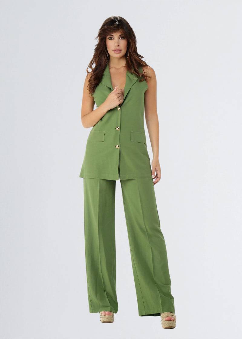 Paola T. Gilet in lino e viscosa Cyber Monday