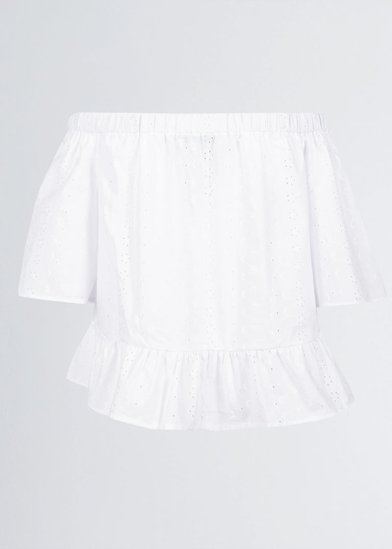 Paola T. Blusa in cotone sangallo Italy