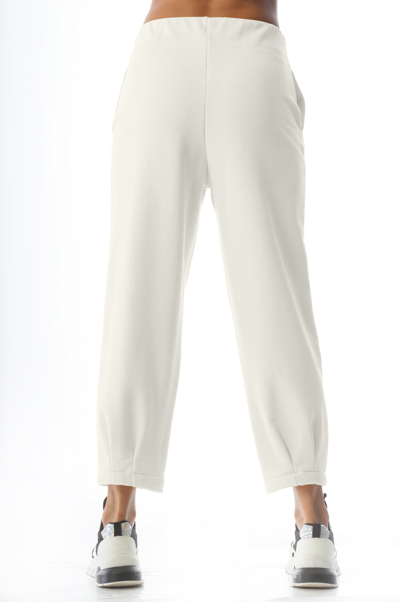 Paola T. Pantalone in cotone con pinces In Saldo