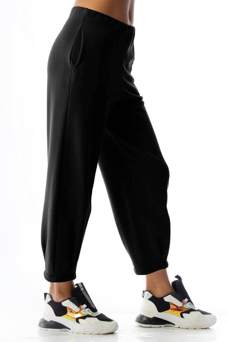 Paola T. Pantalone in cotone con pinces Nuova