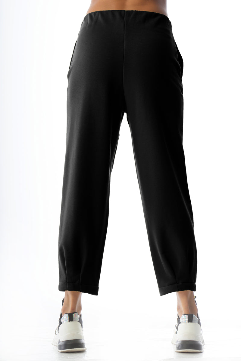 Paola T. Pantalone in cotone con pinces Nuova