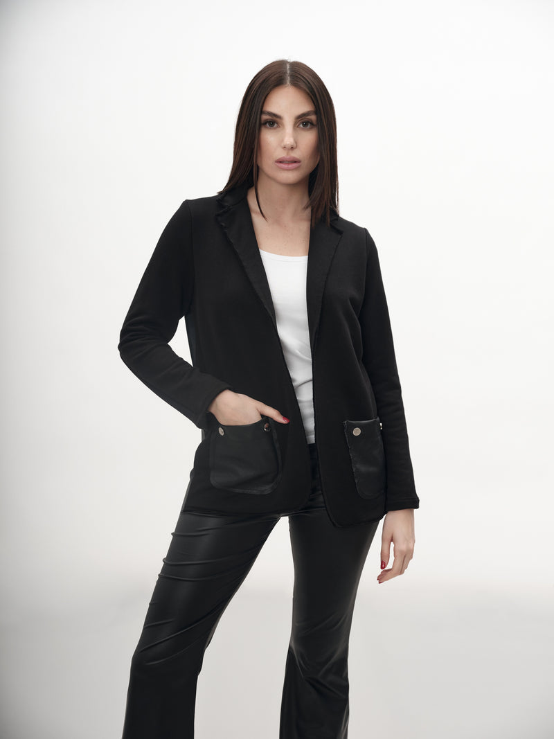Paola T. Giacca felpa & ecopelle Offerta speciale
