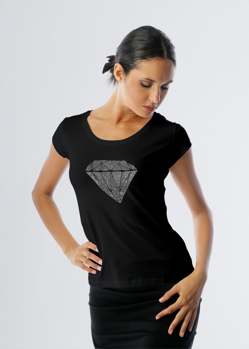 Paola T. T-shirt slim Diamond Ultimi tre giorni