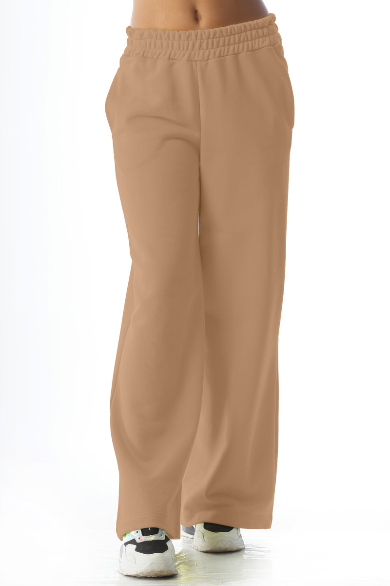 Paola T. Pantalone palazzo in cotone stretch In Linea