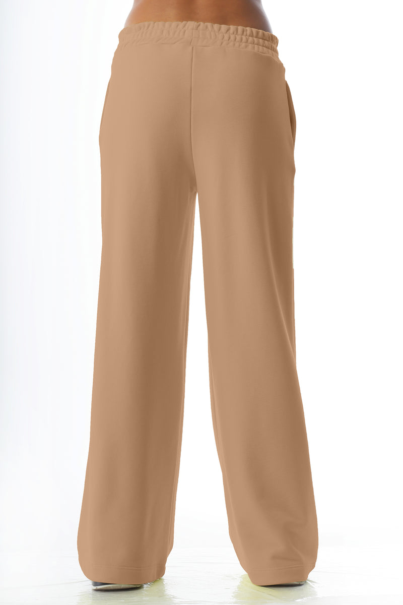 Paola T. Pantalone palazzo in cotone stretch In Linea