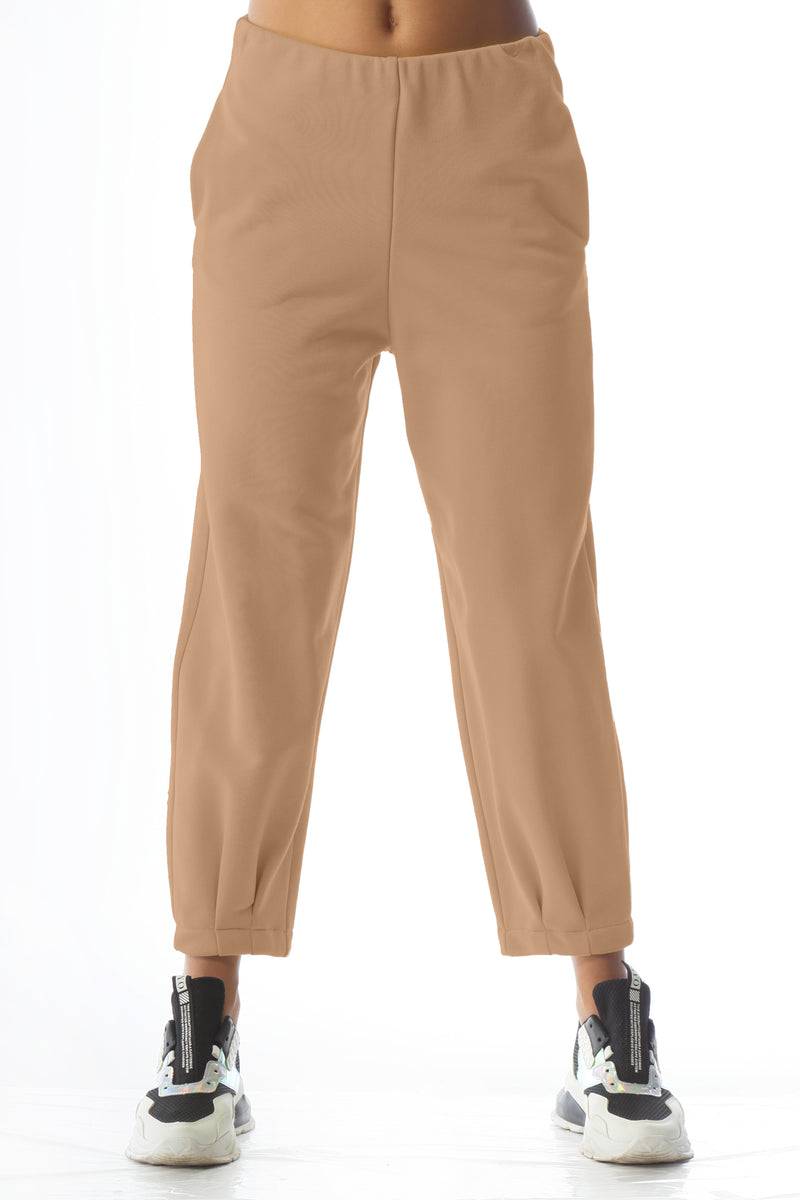 Paola T. Pantalone in cotone con pinces Vendita