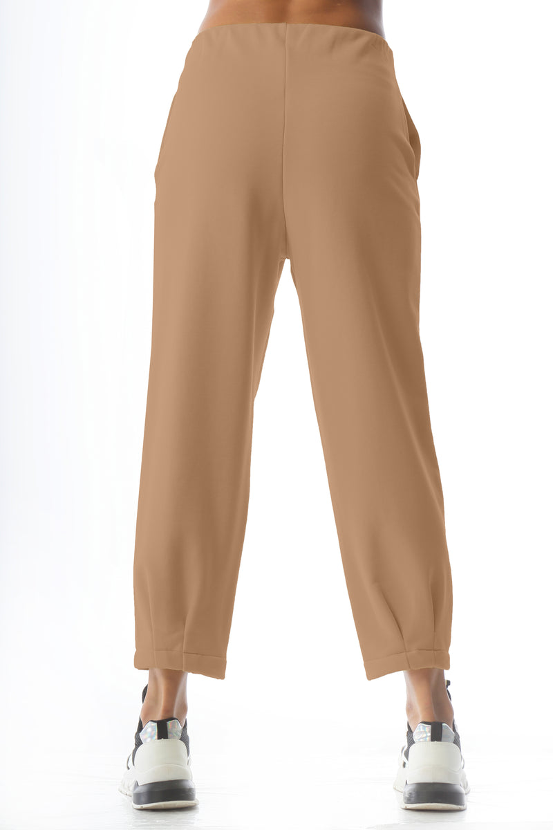 Paola T. Pantalone in cotone con pinces Vendita