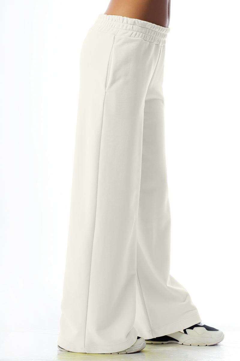 Paola T. Pantalone palazzo in cotone stretch Sottocosto