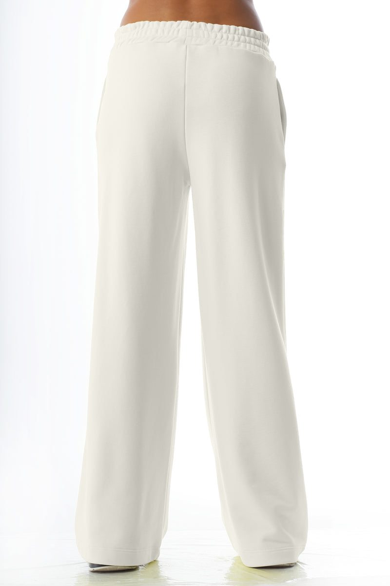 Paola T. Pantalone palazzo in cotone stretch Sottocosto