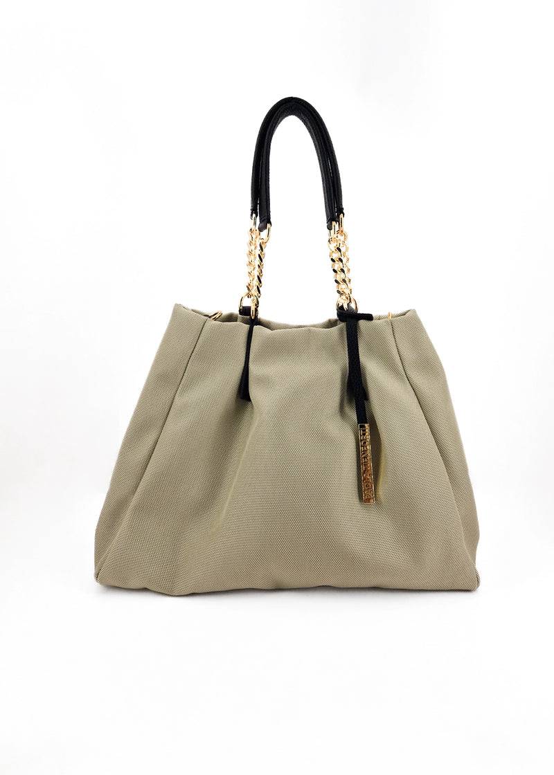 Paola T. Shopper in cordura con dettagli oro Presa