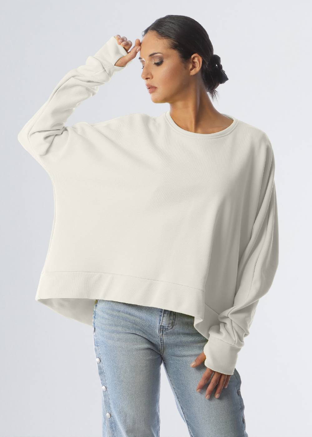 Paola T. Felpa corta in cotone stretch Offerta