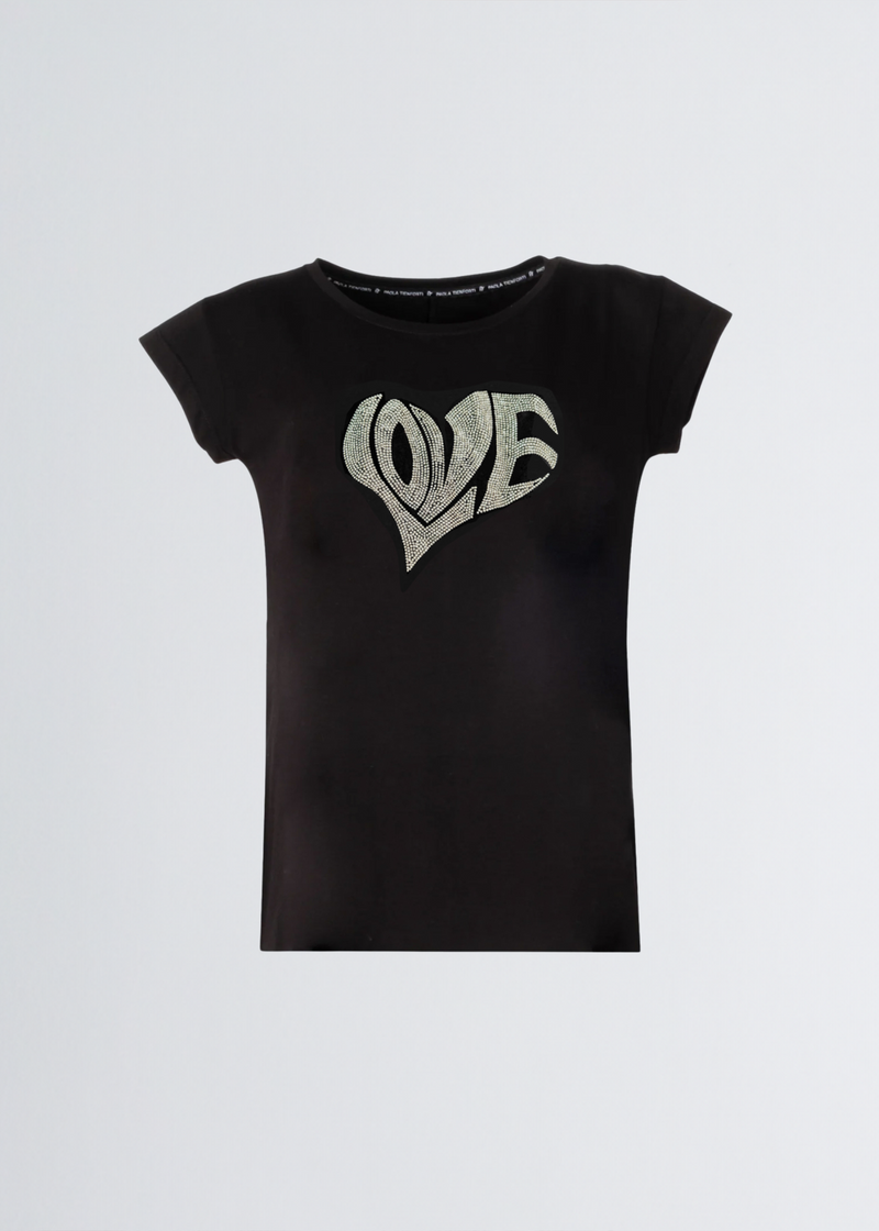 Paola T. T-shirt slim Heart Fino al 55% di sconto