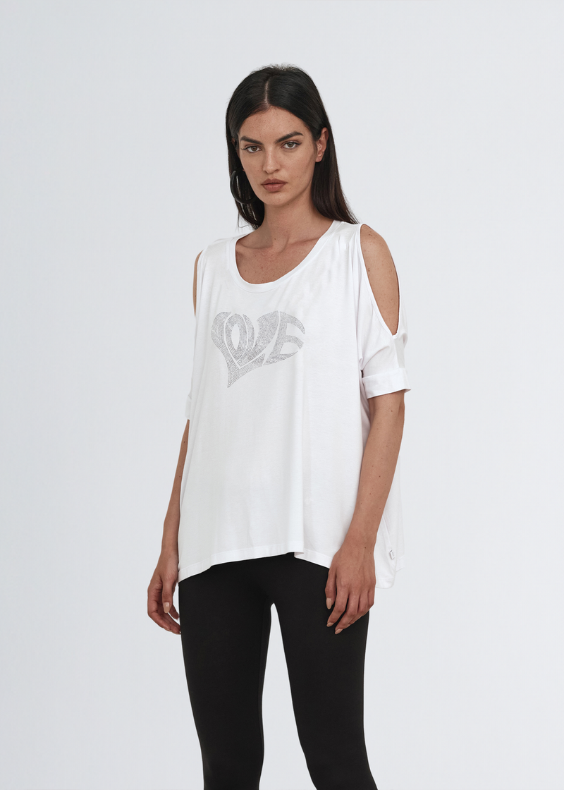 Paola T. Maglia in jersey di viscosa Heart Duty-free