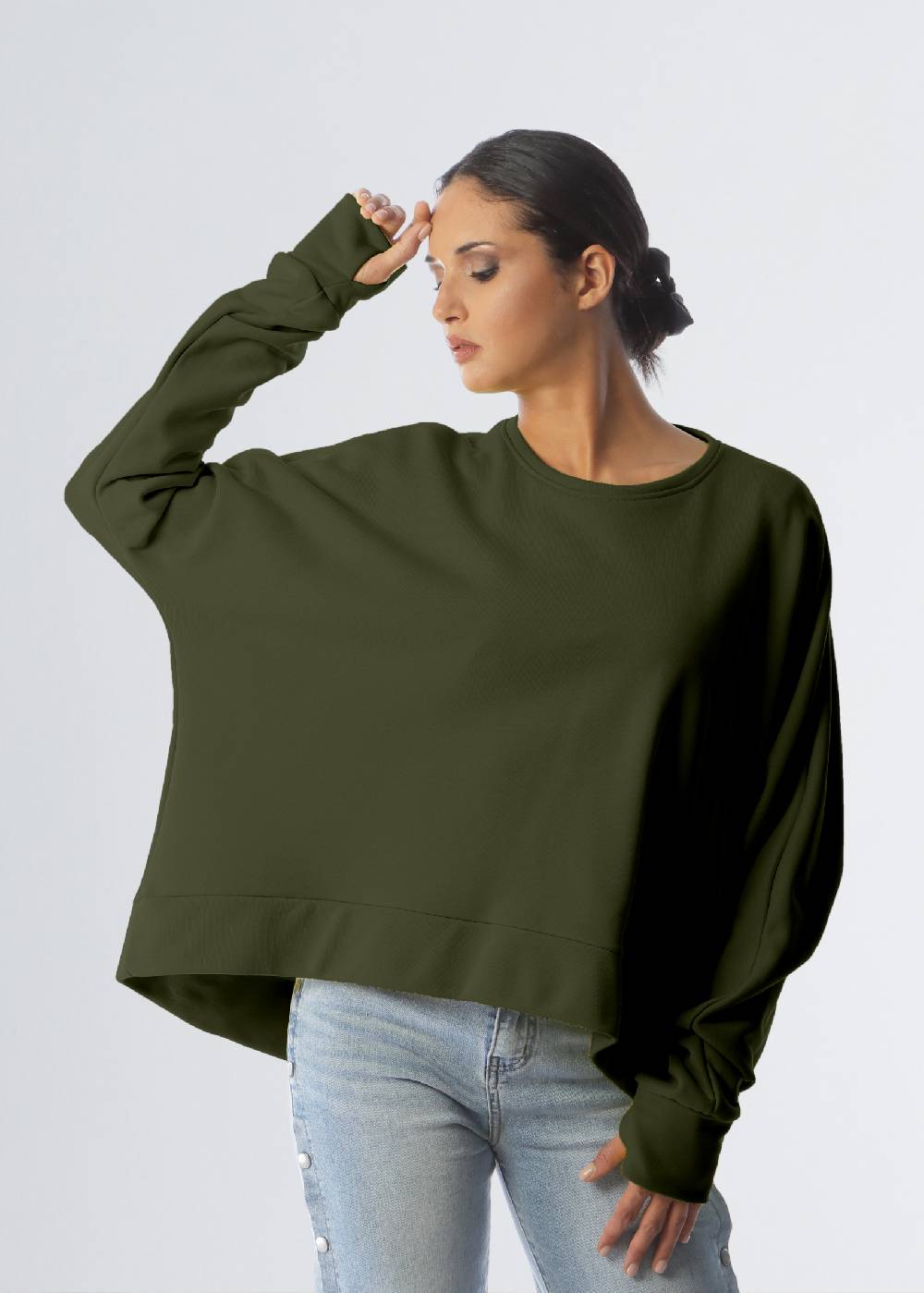 Paola T. Felpa corta in cotone stretch Saldi Di Fabbrica